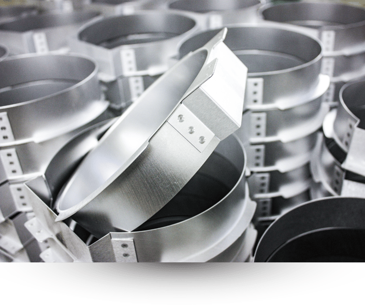 Close-up of a spot weld created by Associated Spot Welders (CA), showing the circular weld nugget