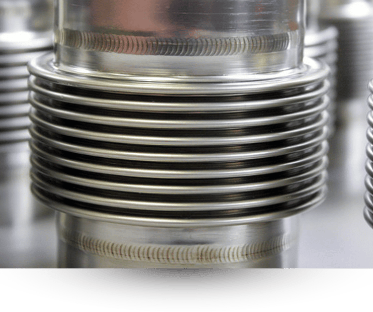 Continuous seam weld performed by Associated Spot Welders (ASW) on a bellow